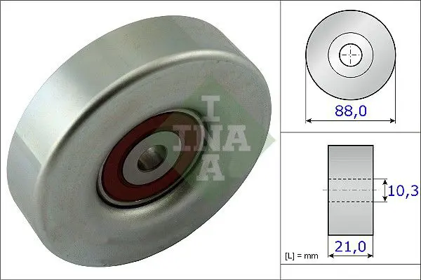 Handler.Part Deflection/guide pulley, v-ribbed belt INA 532061810 1