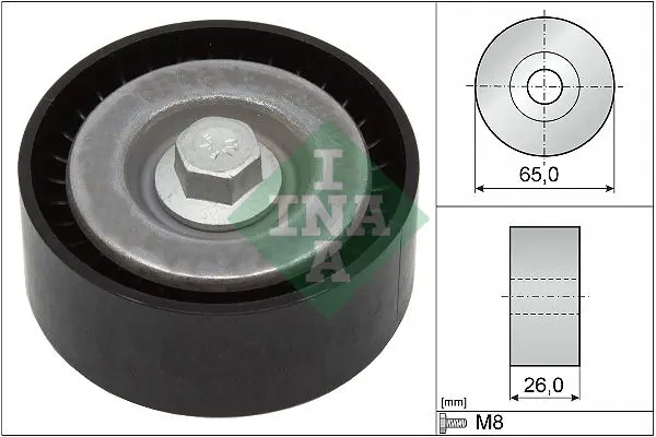 Handler.Part Deflection/guide pulley, v-ribbed belt INA 532062110 1