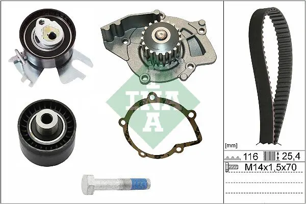 Handler.Part Water pump & timing belt set INA 530044930 1