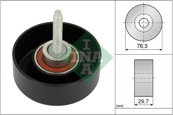 Handler.Part Deflection/guide pulley, v-ribbed belt INA 532065110 1