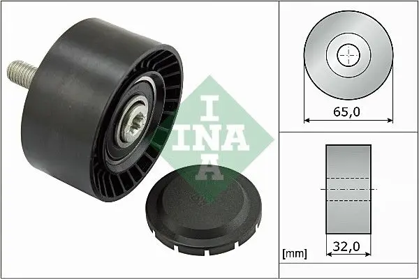 Handler.Part Deflection/guide pulley, v-ribbed belt INA 532066010 1