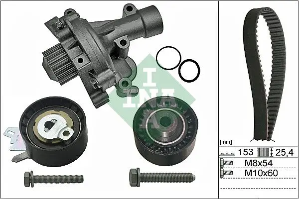 Handler.Part Water pump & timing belt set INA 530047130 1