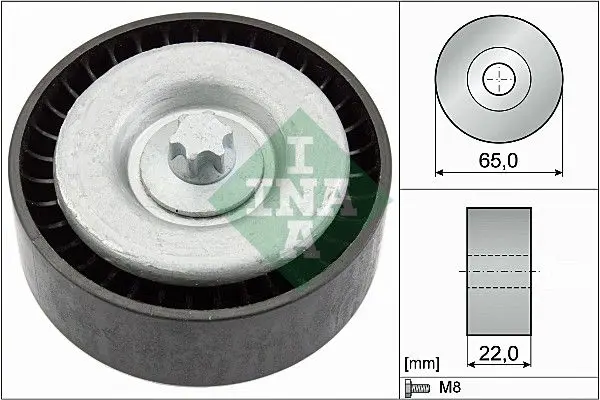 Handler.Part Deflection/guide pulley, v-ribbed belt INA 532066710 1