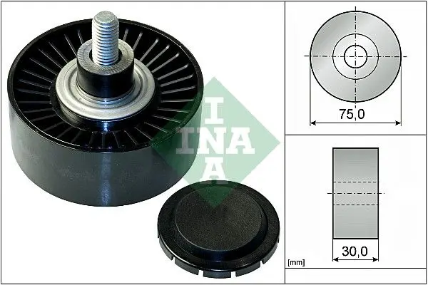 Handler.Part Deflection/guide pulley, v-ribbed belt INA 532075110 1