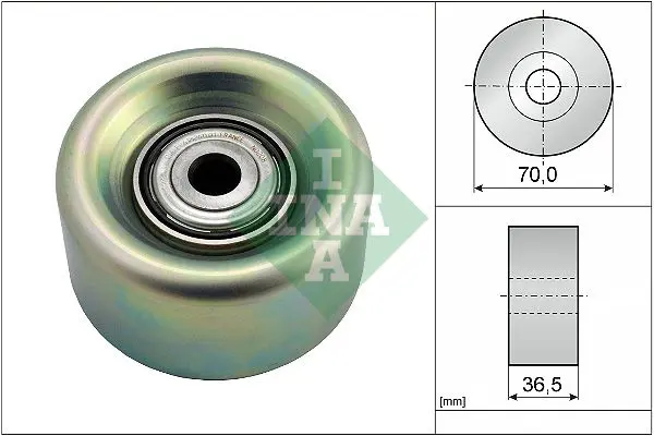 Handler.Part Deflection/guide pulley, v-ribbed belt INA 532078010 1