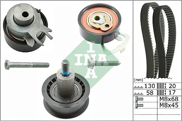 Handler.Part Timing belt set INA 530053810 1