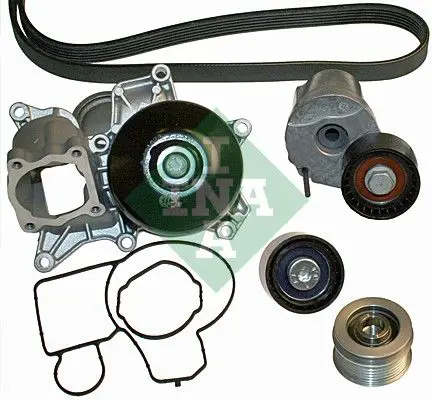 Handler.Part Water pump + v-ribbed belt kit INA 529001530 1