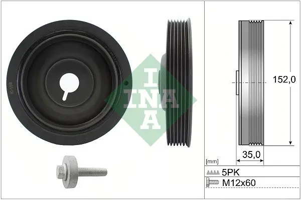 Handler.Part Belt Pulley Set, crankshaft INA 544005420 1