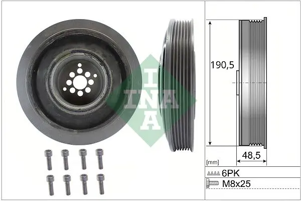 Handler.Part Belt Pulley Set, crankshaft INA 544010220 1