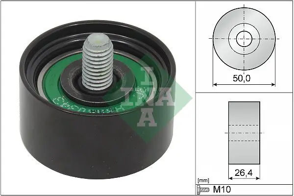 Handler.Part Deflection/Guide Pulley, v-ribbed belt INA 532087510 1