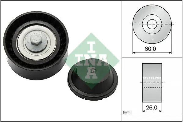 Handler.Part Deflection/guide pulley, v-ribbed belt INA 532082410 1