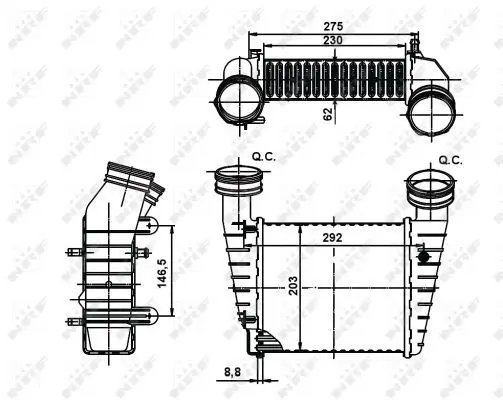 Handler.Part Intercooler, charger NRF 30138A 5