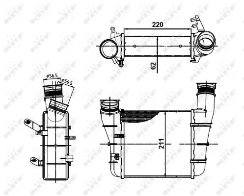 Handler.Part Intercooler, charger NRF 30148A 5