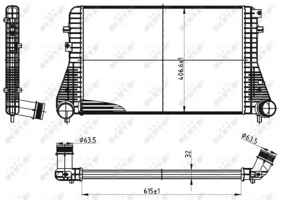 Handler.Part Intercooler, charger NRF 30316 5