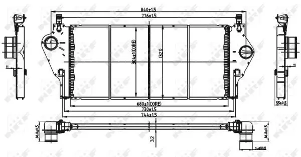 Handler.Part Intercooler, charger NRF 30432 5