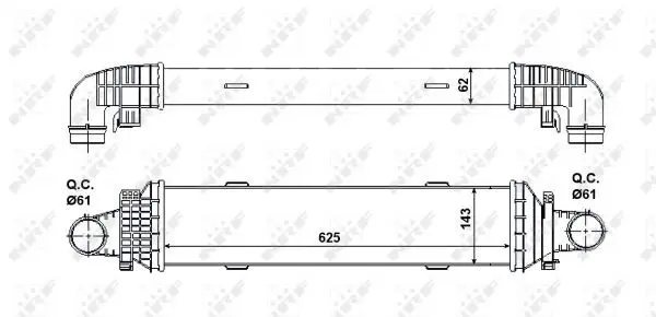 Handler.Part Intercooler, charger NRF 30504 5