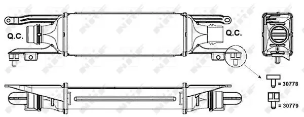 Handler.Part Intercooler, charger NRF 30779 5