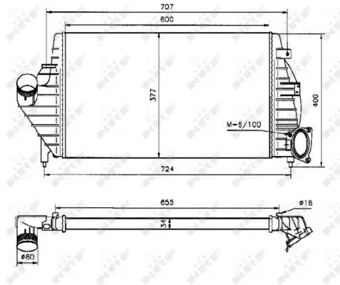 Handler.Part Intercooler, charger NRF 30818 5