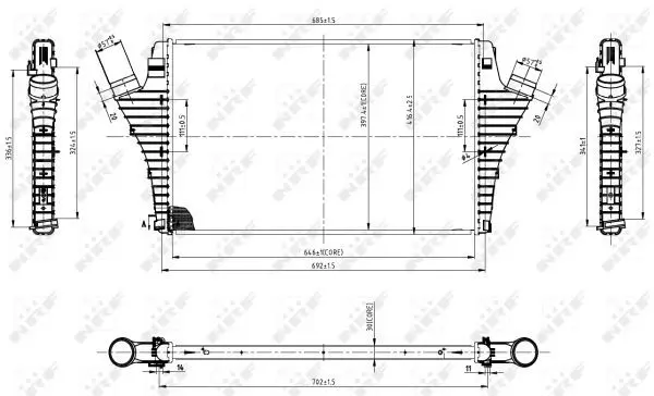 Handler.Part Intercooler, charger NRF 30858 5