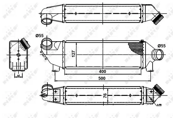 Handler.Part Intercooler, charger NRF 30886 5