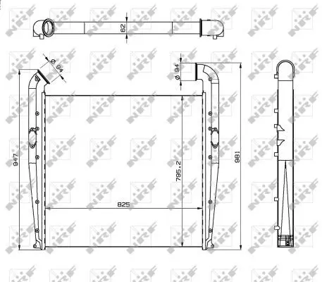 Handler.Part Intercooler, charger NRF 309018 5