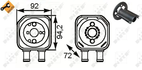 Handler.Part Oil cooler, engine oil NRF 31179 5