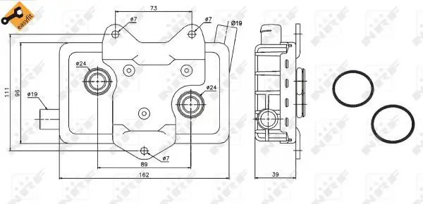 Handler.Part Oil cooler, engine oil NRF 31180 5