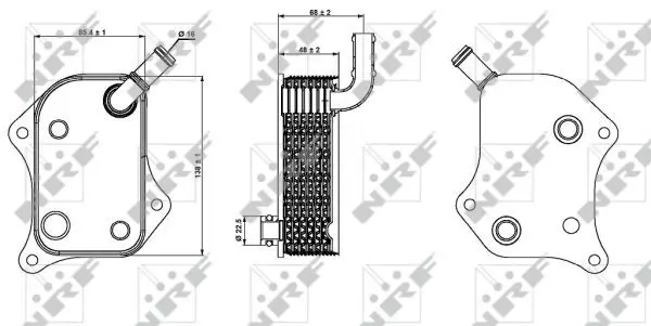 Handler.Part Oil cooler, engine oil NRF 31237 5