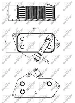 Handler.Part Oil cooler, engine oil NRF 31277 2