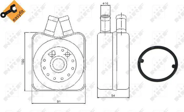 Handler.Part Oil cooler, engine oil NRF 31304 5