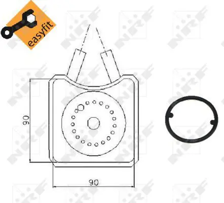 Handler.Part Oil cooler, engine oil NRF 31305 5