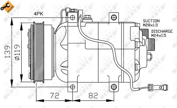 Handler.Part Compressor, air conditioning NRF 32030 5