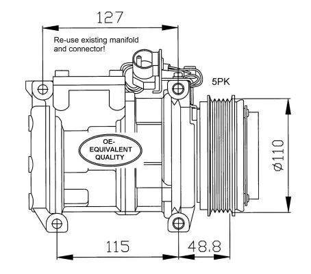 Handler.Part Compressor, air conditioning NRF 32048 1