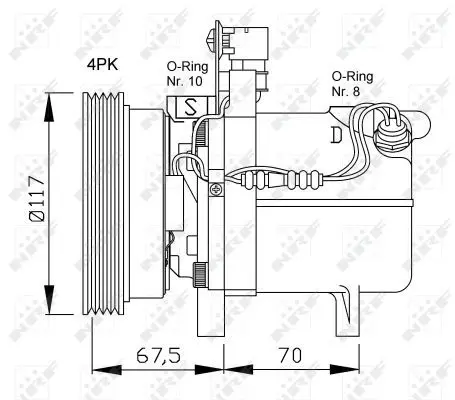 Handler.Part Compressor, air conditioning NRF 32055 3