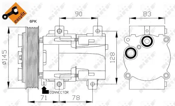 Handler.Part Compressor, air conditioning NRF 32085 1