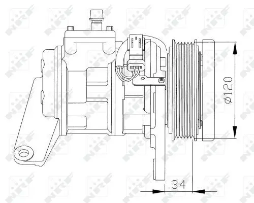 Handler.Part Compressor, air conditioning NRF 32092 5