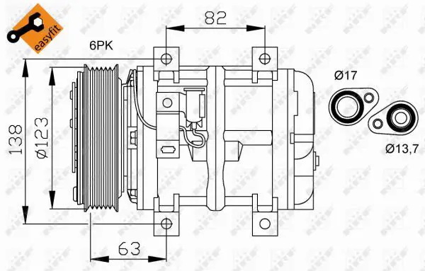 Handler.Part Compressor, air conditioning NRF 32112 1