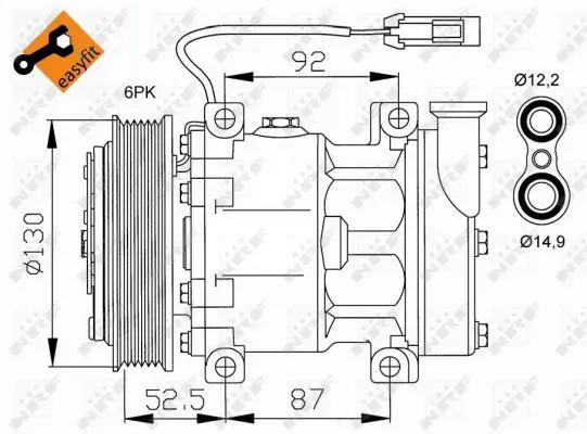 Handler.Part Compressor, air conditioning NRF 32113 5