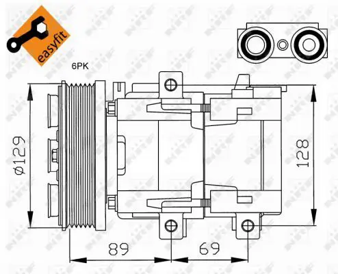 Handler.Part Compressor, air conditioning NRF 32212 3