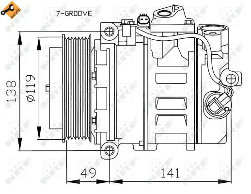 Handler.Part Compressor, air conditioning NRF 32215 3