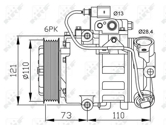 Handler.Part Compressor, air conditioning NRF 32225 3