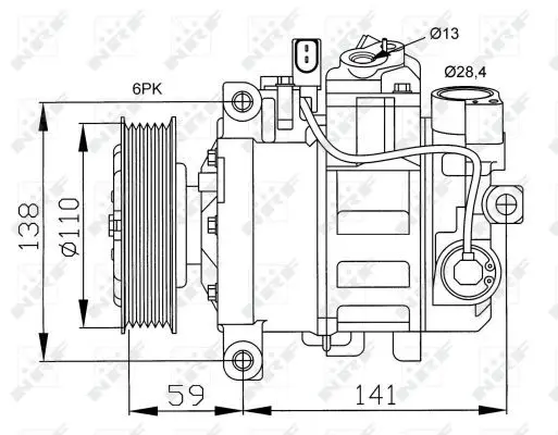 Handler.Part Compressor, air conditioning NRF 32229 5