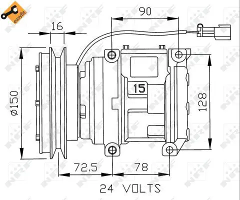 Handler.Part Compressor, air conditioning NRF 32243 1