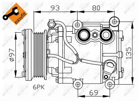 Handler.Part Compressor, air conditioning NRF 32247 1