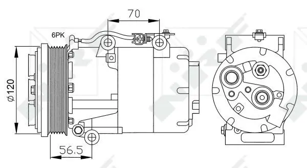 Handler.Part Compressor, air conditioning NRF 32250 1