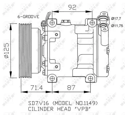 Handler.Part Compressor, air conditioning NRF 32267 1