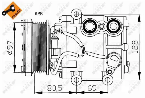 Handler.Part Compressor, air conditioning NRF 32401 1