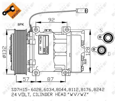 Handler.Part Compressor, air conditioning NRF 32412G 3