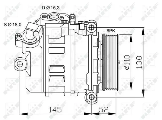 Handler.Part Compressor, air conditioning NRF 32435 3