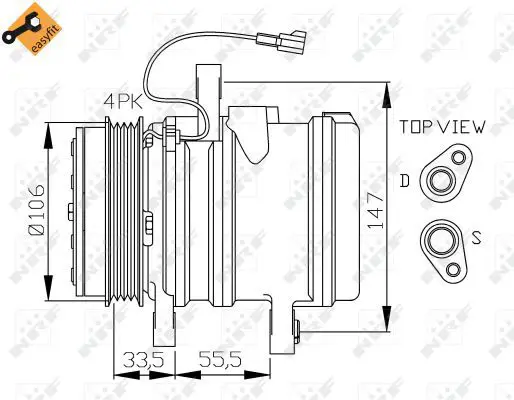 Handler.Part Compressor, air conditioning NRF 32436 1